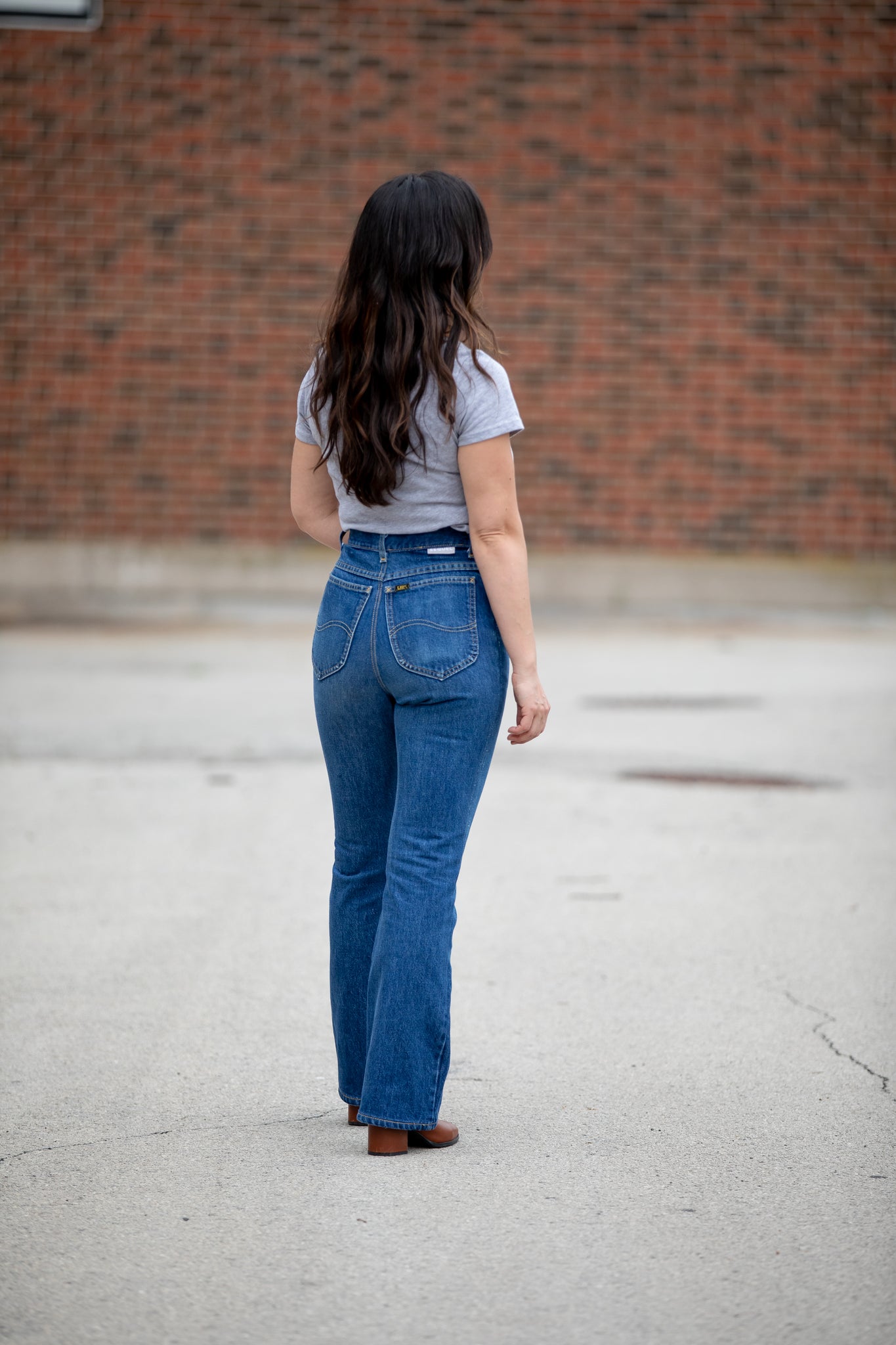 V Front Flared Jeans