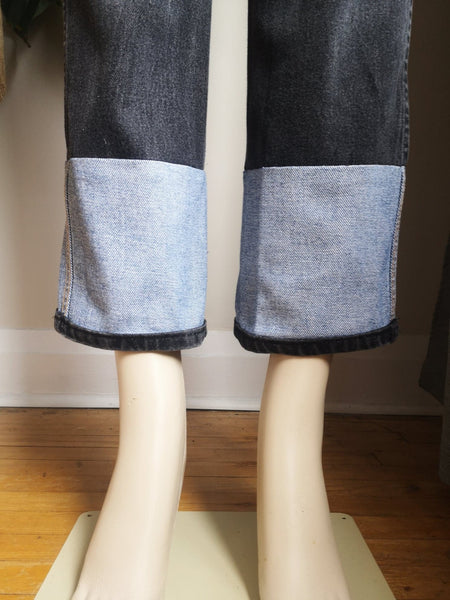 Straight Leg Wranglers with Contrasting Cuff